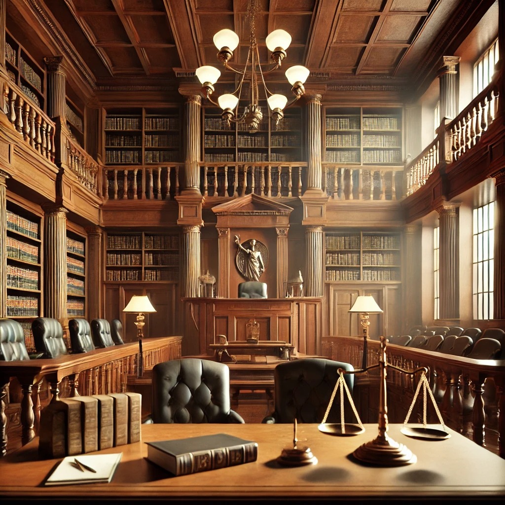 Court room scene without characters