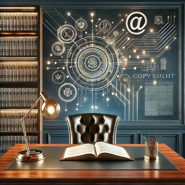 Representing intellectual property, combining elements of innovation, expertise, and creativity.